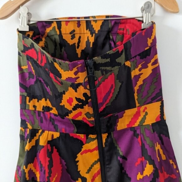 French Connection Bold Abstract Print Midi Dress Womens Size 4 - Picture 4 of 5